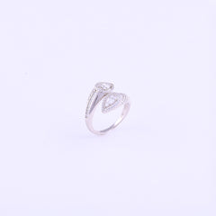 Dual Teardrop Embrace Ring