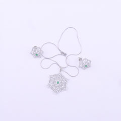 Emerald Snowflake Jewelry Set